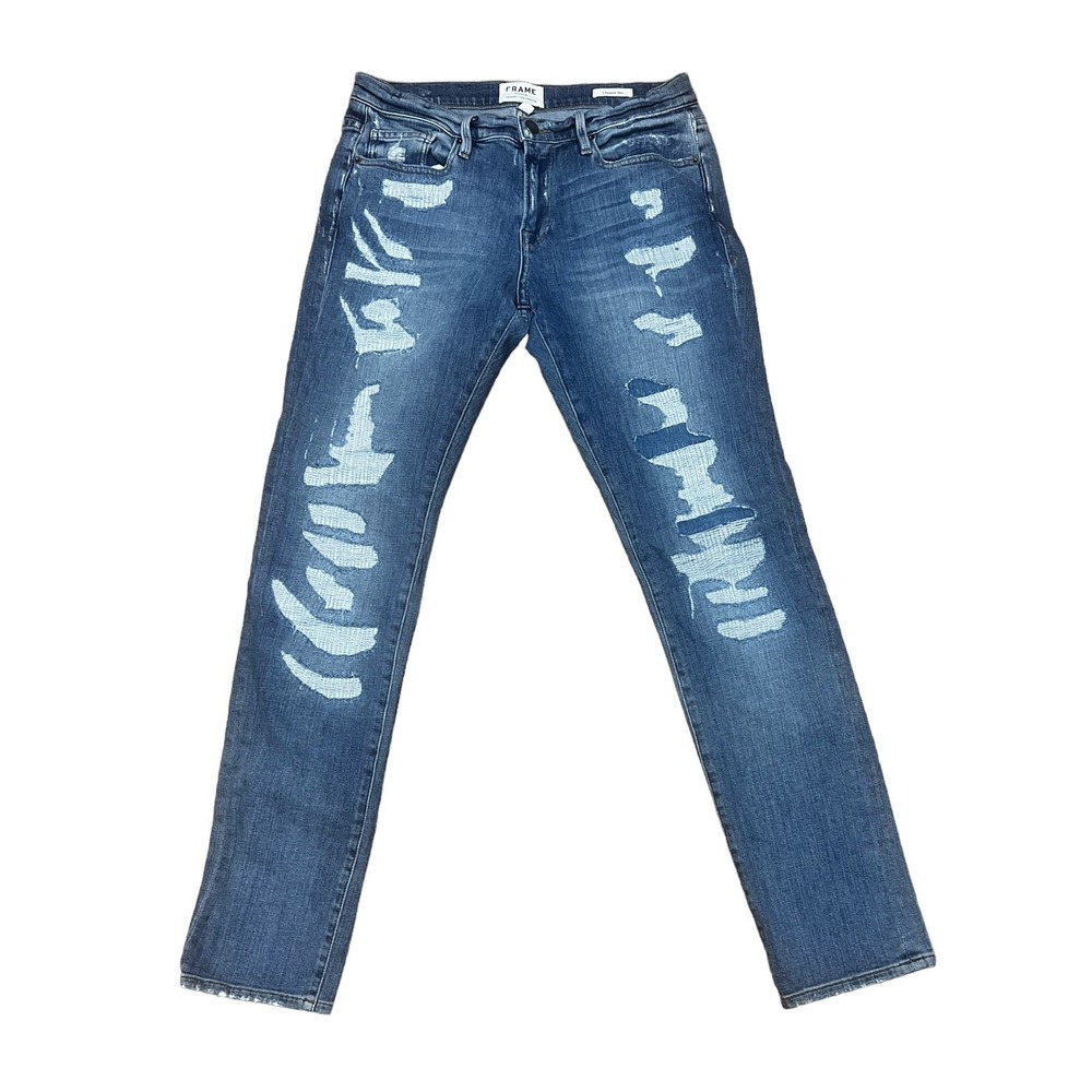 FRAME L'Homme Slim 'Lafayette' Distressed Jeans Size 30